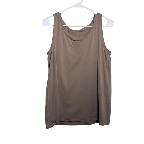 Pure Jill Tank Top Women's Small Brown Sleeveless Easy Tank Basic Round Neck - Picture 1 of 9